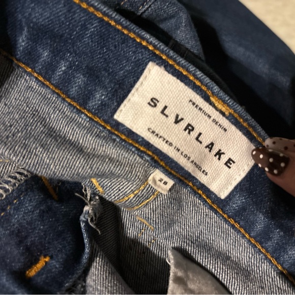 SLVRLAKE Charlotte High Rise Atlantic City Bootcut Flare Blue Jeans size 28 - Picture 6 of 8